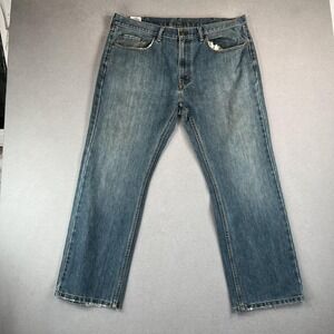 Levis 559 Jeans Mens 38x30 Blue Relaxed Straight Leg Distressed Denim Pants